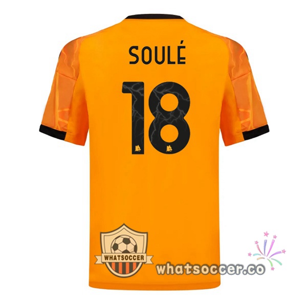 AS Roma (SOULÉ 18) Away Soccer Jerseys Yellow 2025-2026