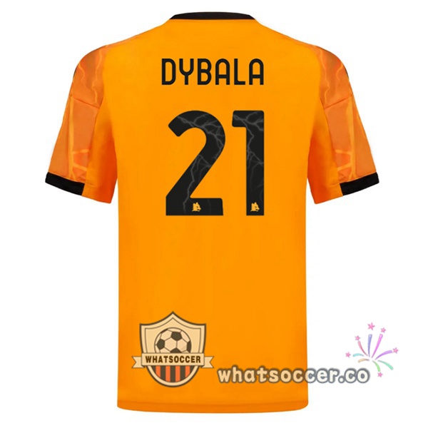 AS Roma (DYBALA 21) Away Soccer Jerseys Yellow 2025-2026