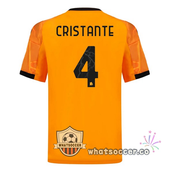 AS Roma (CRISTANTE 4) Away Soccer Jerseys Yellow 2025-2026