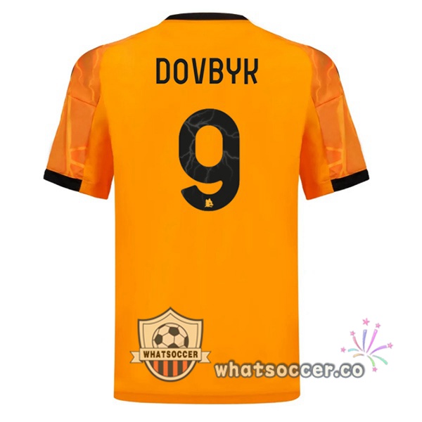 AS Roma (DOVBYK 9) Away Soccer Jerseys Yellow 2025-2026