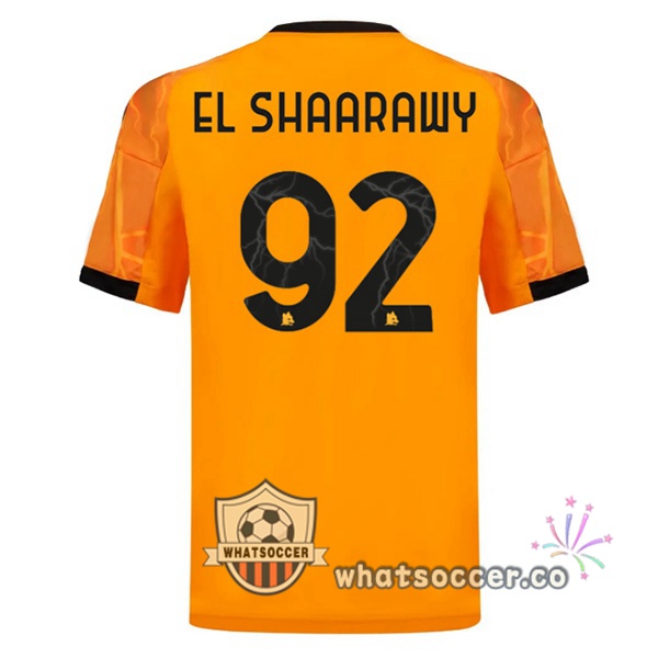 AS Roma (EL SHAARAWY 92) Away Soccer Jerseys Yellow 2025-2026