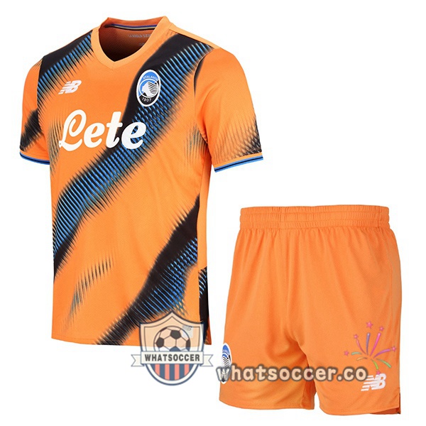 Atalanta Kids Third Soccer Jerseys Orange 2025-2026
