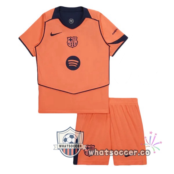 FC Barcelona Kids Third Soccer Jerseys Red 2025-2026