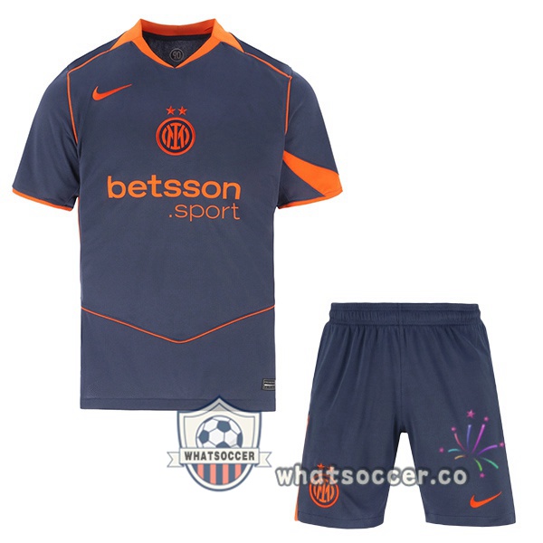 Inter Milan Kids Third Soccer Jerseys Gray 2025-2026