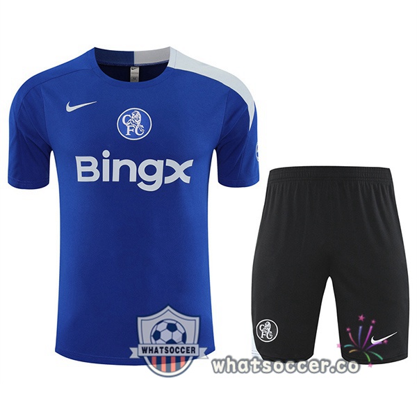 FC Chelsea Training T-Shirts + Shorts Blue 2025-2026