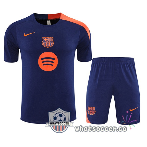 FC Barcelona Training T-Shirts + Shorts Blue Royal 2025-2026