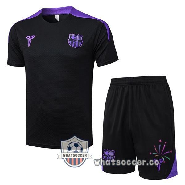 FC Barcelona Training T-Shirts + Shorts Black 2025-2026