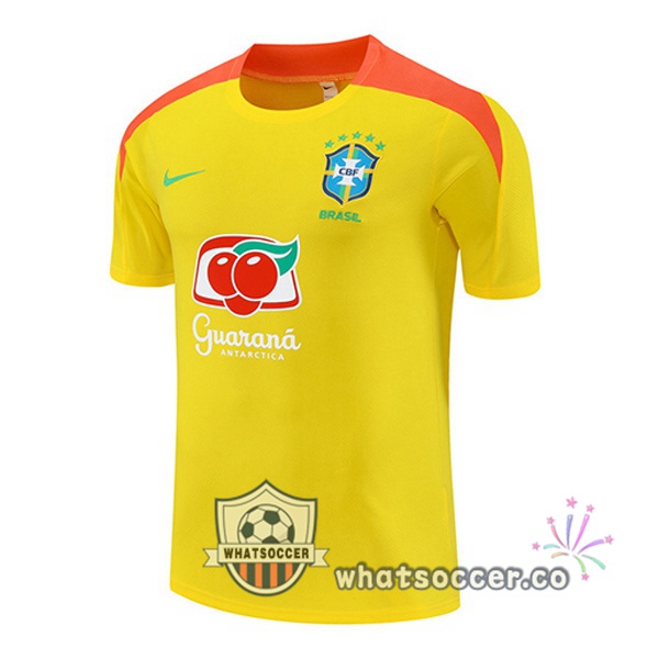 Brazil Training T-Shirts Yellow 2025-2026