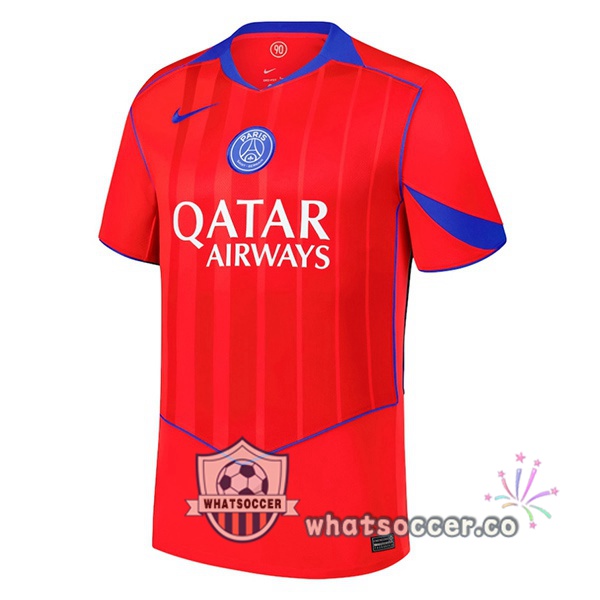 Paris PSG Third Soccer Jerseys Red 2025-2026