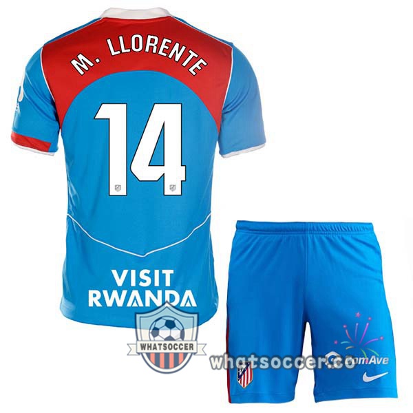 Atletico Madrid (M. LLORENTE 14) Kids Third Soccer Jerseys Blue 2025-2026