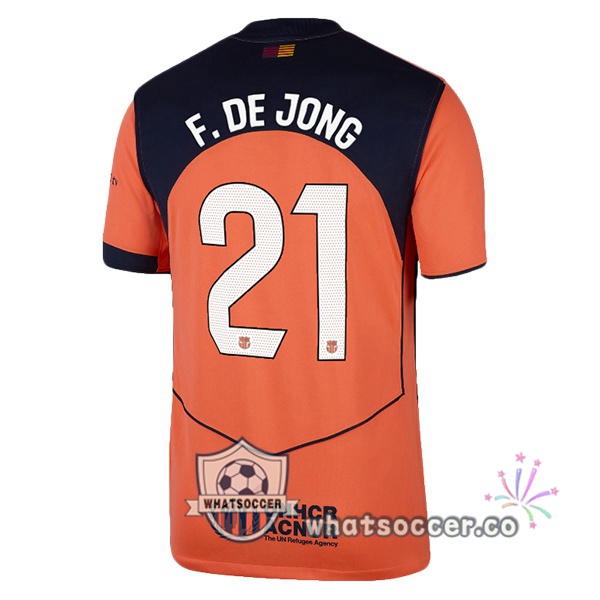 FC Barcelona (F. DE JONG 21) Third Soccer Jerseys Red 2025-2026