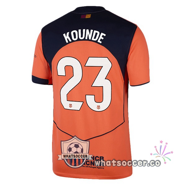 FC Barcelona (KOUNDE 23) Third Soccer Jerseys Red 2025-2026