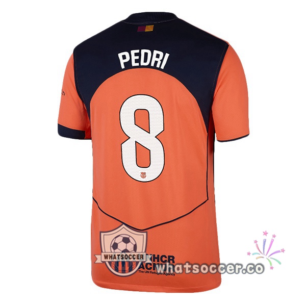 FC Barcelona (PEDRI 8) Third Soccer Jerseys Red 2025-2026