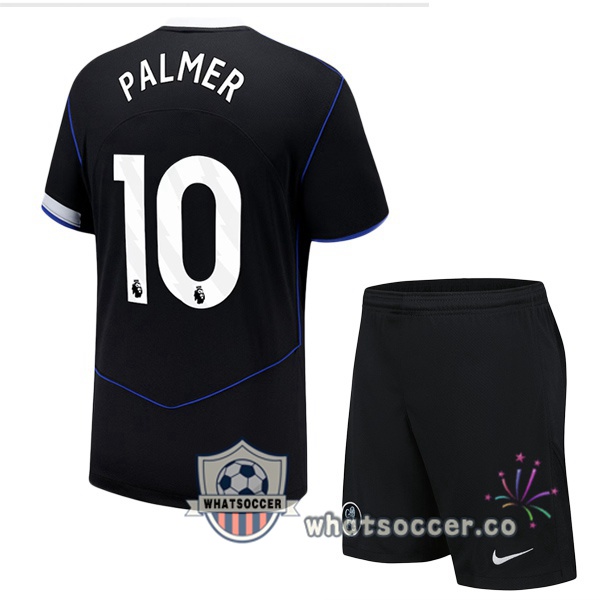 FC Chelsea (Palmer 10) Kids Third Soccer Jerseys Black 2025-2026