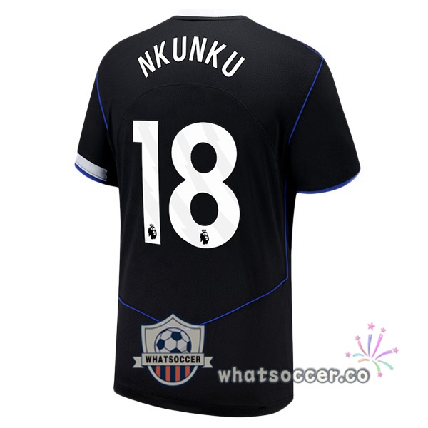FC Chelsea (Nkunku 18) Third Soccer Jerseys Black 2025-2026