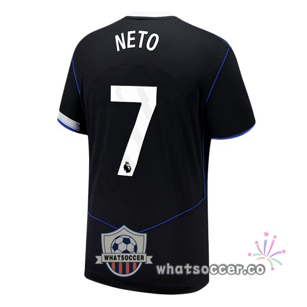 FC Chelsea (Neto 7) Third Soccer Jerseys Black 2025-2026