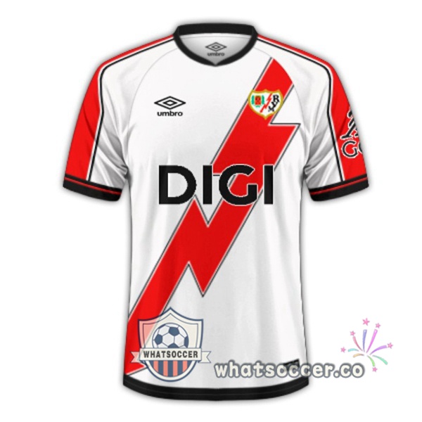 Rayo Vallecano Home Soccer Jerseys Red White 2025-2026