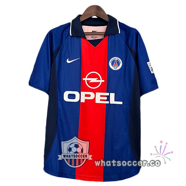 Paris PSG Retro Home Blue Royal Red 2000-2001