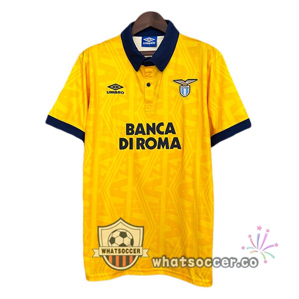 Maillot Foot SS Lazio Retro Away Yellow 1992-1993