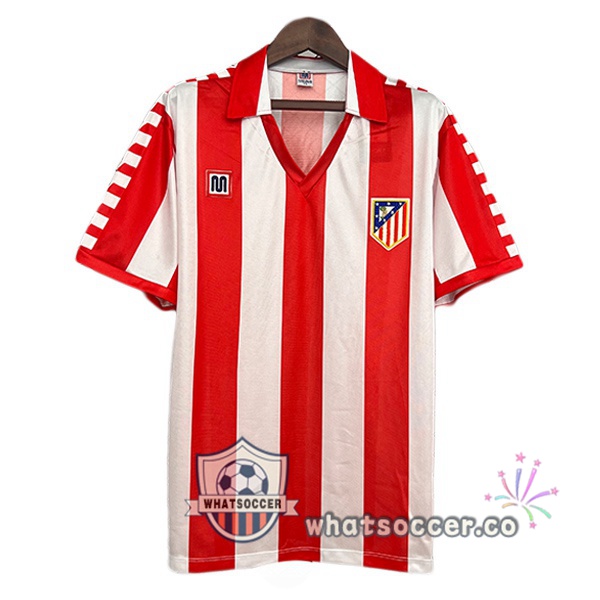 Atletico Madrid Retro Home Red White 1982-1983