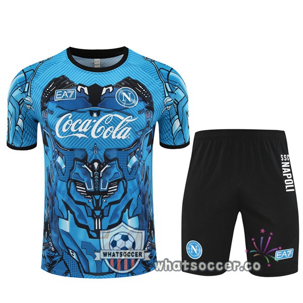 SSC Napoli Training T-Shirts + Shorts Blue 2025-2026