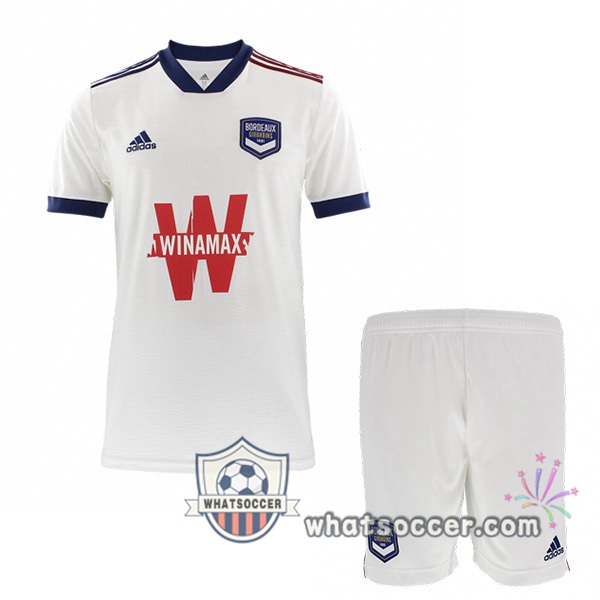FC Girondins de Bordeaux Kids Away Soccer Jerseys 2021-2022