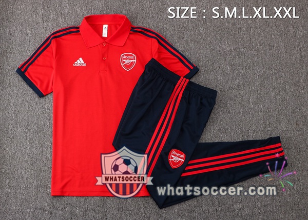 Training Polo Arsenal + Pants Red 2021-2022