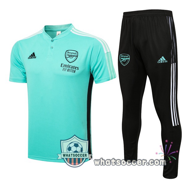 Training Polo Arsenal + Pants Green 2021-2022