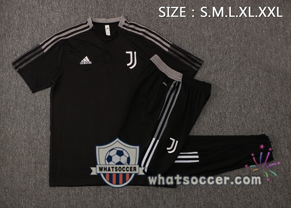 Training Polo Juventus + Pants Black 2021-2022
