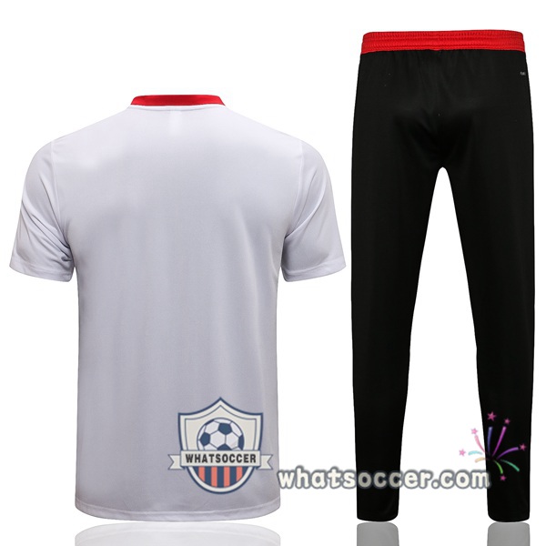 Training Polo Manchester United + Pants White 2021-2022