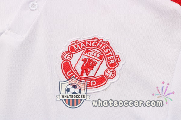 Training Polo Manchester United + Pants White 2021-2022