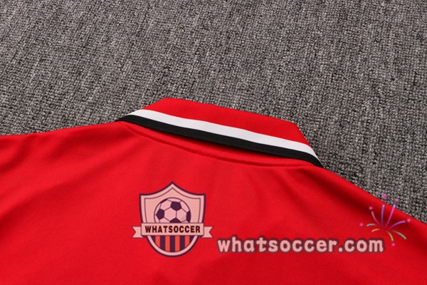Training Polo Manchester United + Pants Red White 2021-2022