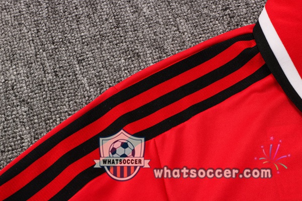 Training Polo Manchester United + Pants Red White 2021-2022