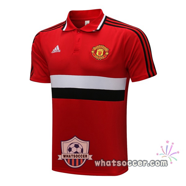 Training Polo Manchester United Red White 2021-2022