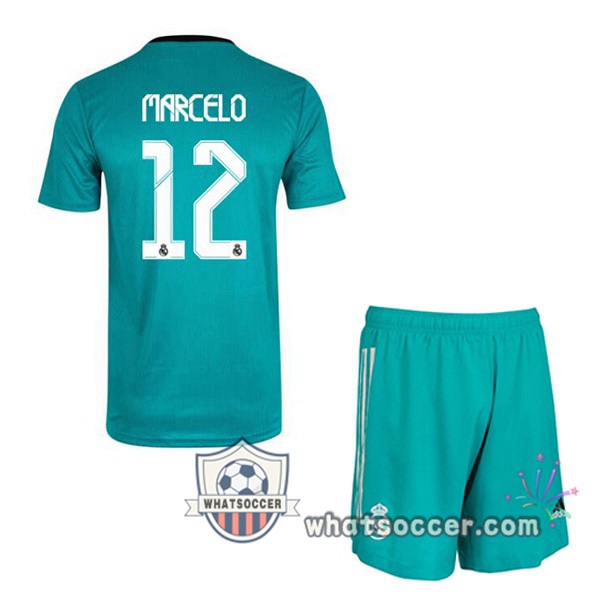 Real Madrid (Marcelo 12) Kids Third Soccer Jerseys 2021-2022