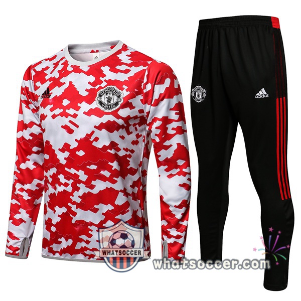 Manchester United Red White Tracksuit 2021-2022