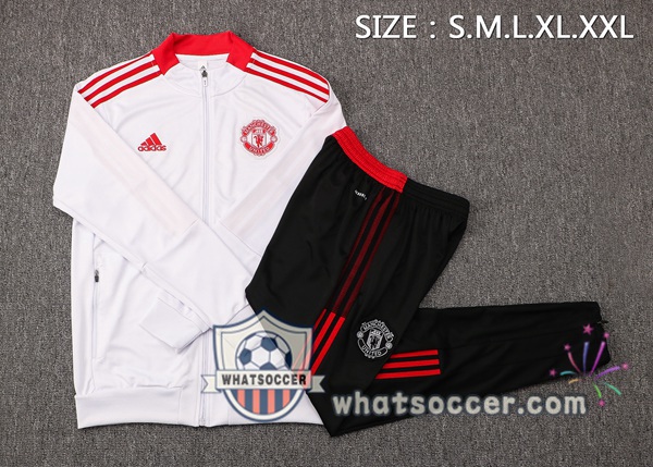 Manchester United White Training Jacket 2021-2022