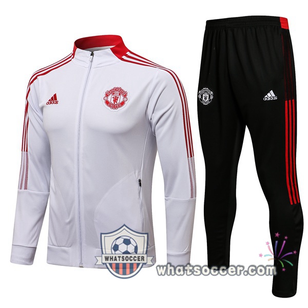 Manchester United White Training Jacket 2021-2022