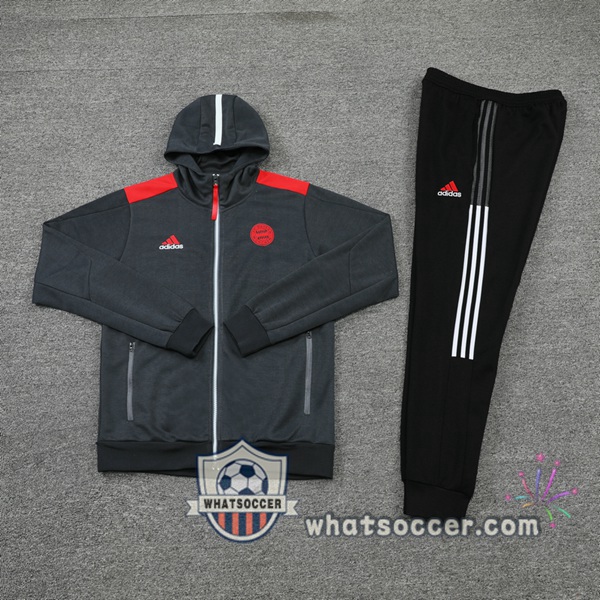Bayern Munich Gray Hooded Jacket 2021-2022