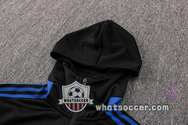 Real Madrid Black Hooded Jacket 2021-2022