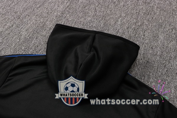 Real Madrid Black Hooded Jacket 2021-2022