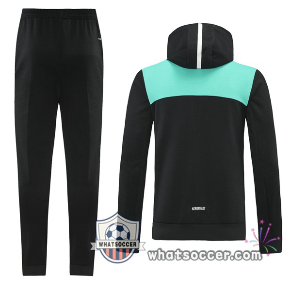 Real Madrid Black Hooded Jacket 2021-2022