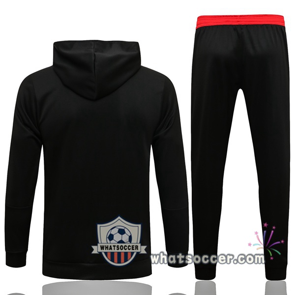 Manchester United Black Hooded Jacket 2021-2022