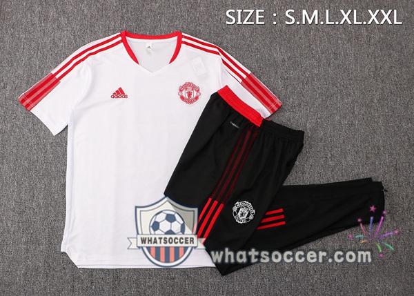 Manchester United Training T-Shirt + Pants White 2021-2022