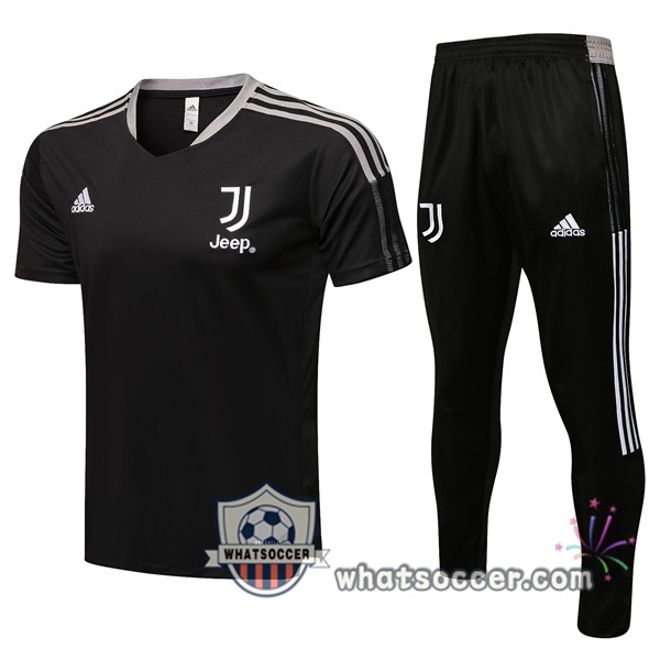 Juventus Training T-Shirt + Pants Black 2021-2022