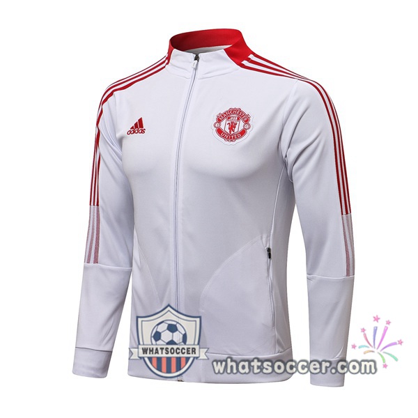 Manchester United White Soccer Jacket 2021-2022