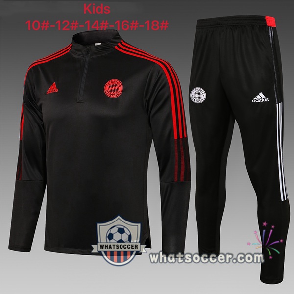 Bayern Munich Kids Black Tracksuit 2021-2022