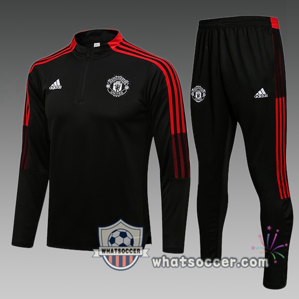 Manchester United Kids Black Tracksuit 2021-2022