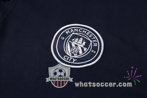 Training Polo Manchester City + Pants Blue Royal 2021-2022