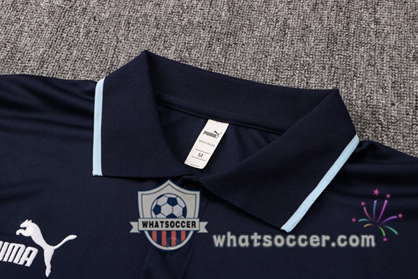 Training Polo Manchester City + Pants Blue Royal 2021-2022